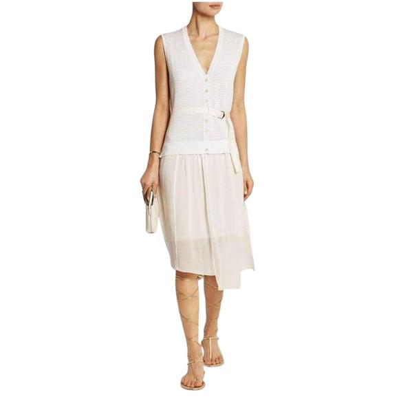 Nina Ricci - White Wool & Silk Dress - L
